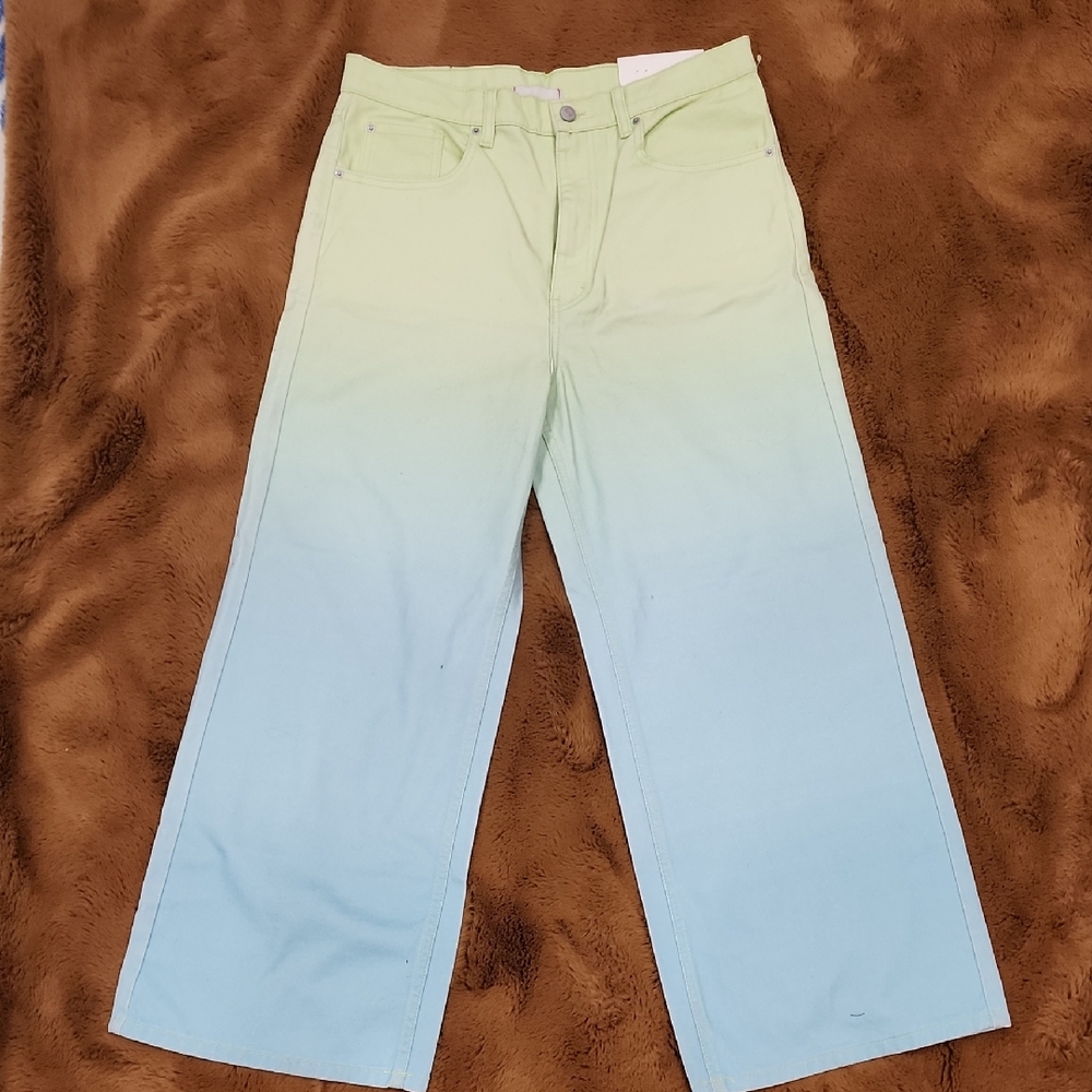 🆕️ Women Sz 32, BDG Light Green/blue Ombre Denim